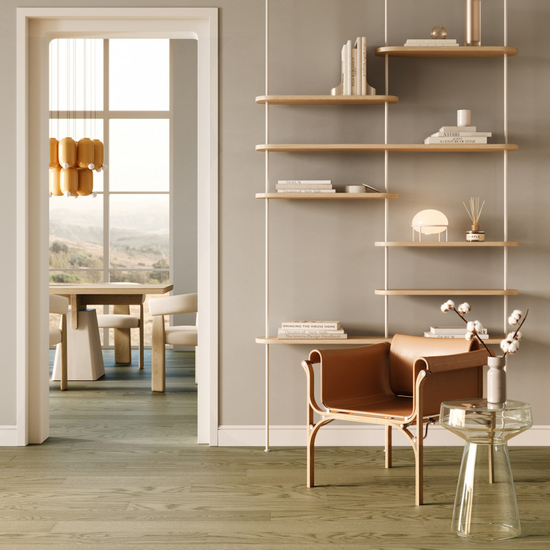 Кварц Паркет Классик 5мм 1258-55 Дуб Флэт Уайт, 43 класс, 5 мм