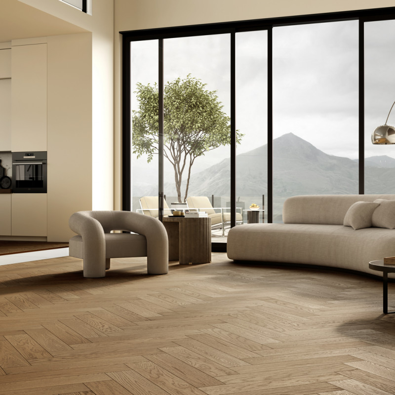 Кварц Паркет Английская Ёлка 33-410 Дуб Рустикальный, 43 класс, 5 мм