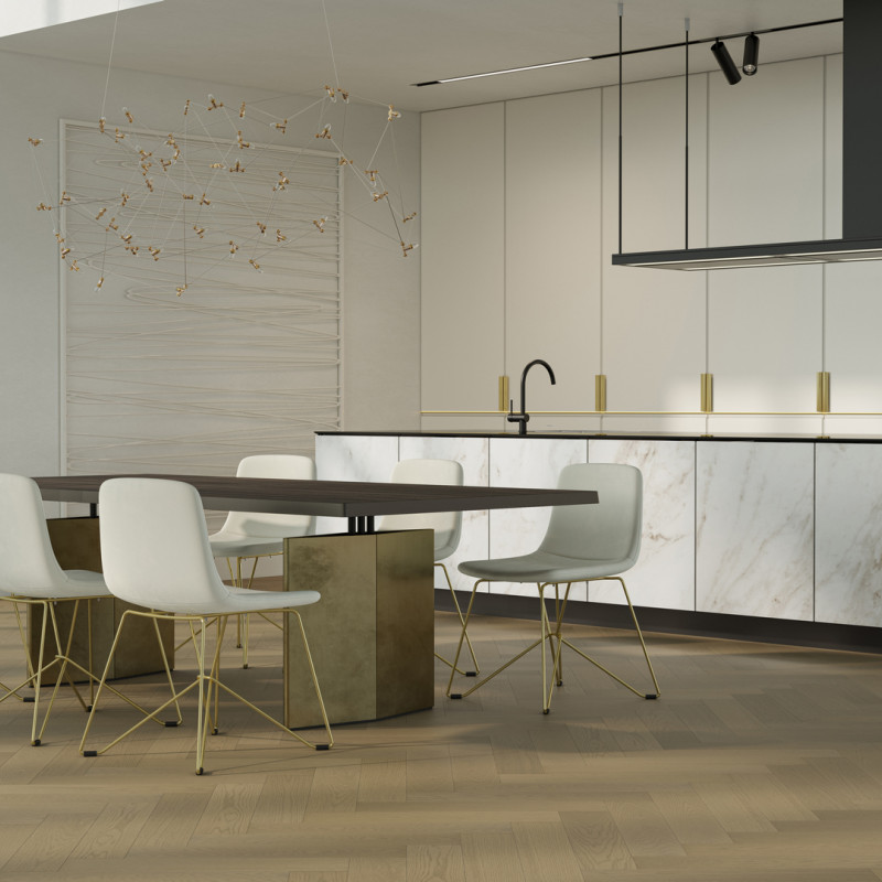 Кварц Паркет Английская Ёлка 33-414 Дуб Шампань, 43 класс, 5 мм