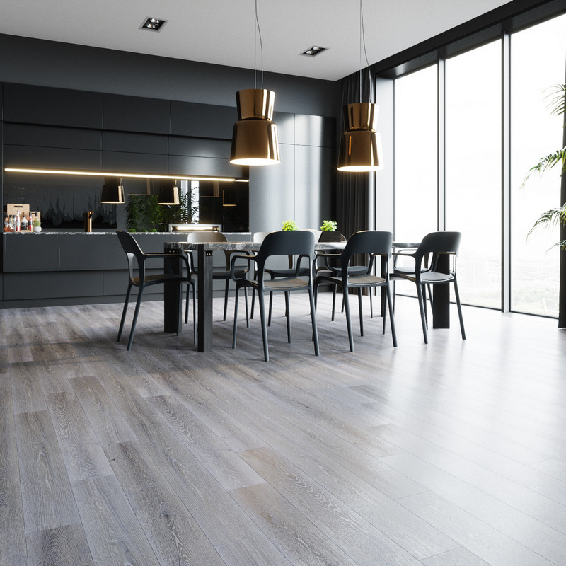 Кварц Винил (SPC) Fargo Comfort 379-1 Дуб Серый Иней, 43 класс, 4 мм