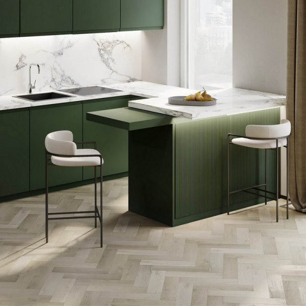 Кварц Винил (SPC) Herringbone 4,5мм 44-10004-1 Дуб Рокфорд, 43 класс, 4,5 мм