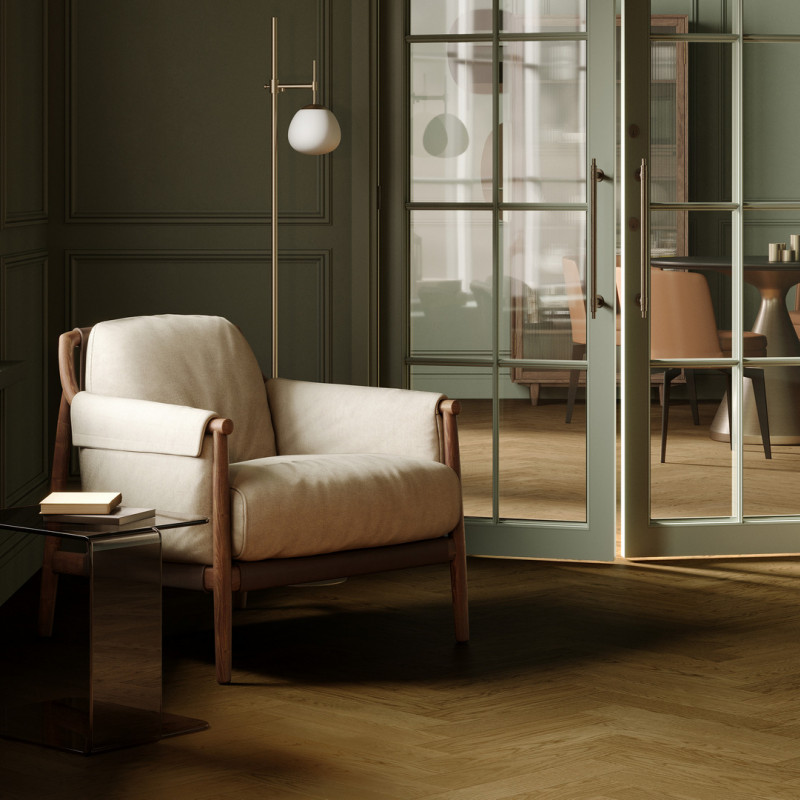 Кварц Паркет Штучный 44-1258-59 Дуб Кедровый Латте, 43 класс, 5 мм