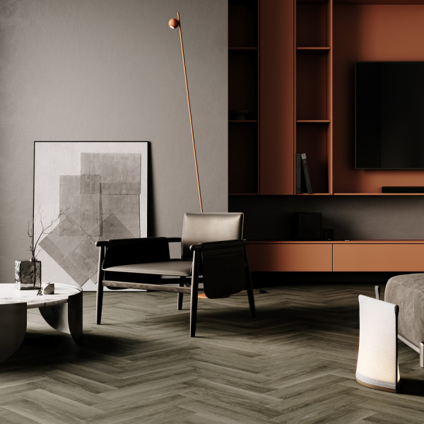 Кварц Винил (SPC) Herringbone 4,5мм 44-3046-4 Дуб Верде, 43 класс, 4,5 мм