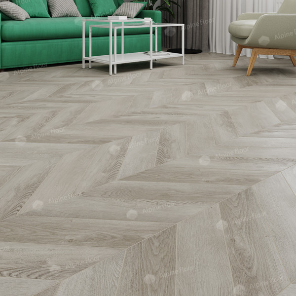 Кварц Винил (SPC) Chevron Alpine ECO 18-1 Дуб Фантазия Chevron, 43 класс, 5 мм