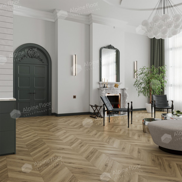 Кварц Винил (SPC) Chevron Alpine ECO 18-14 Вайпуа Chevron, 43 класс, 5 мм