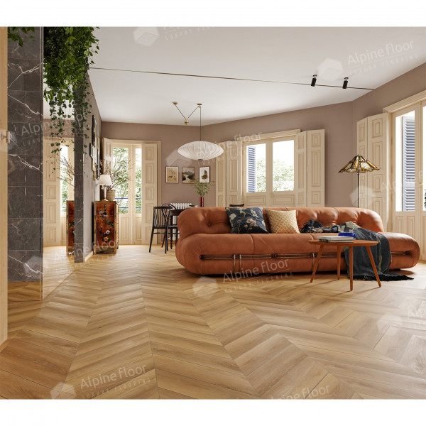 Кварц Винил (SPC) Chevron Alpine ECO 18-18 Баварский лес Chevron, 43 класс, 5 мм