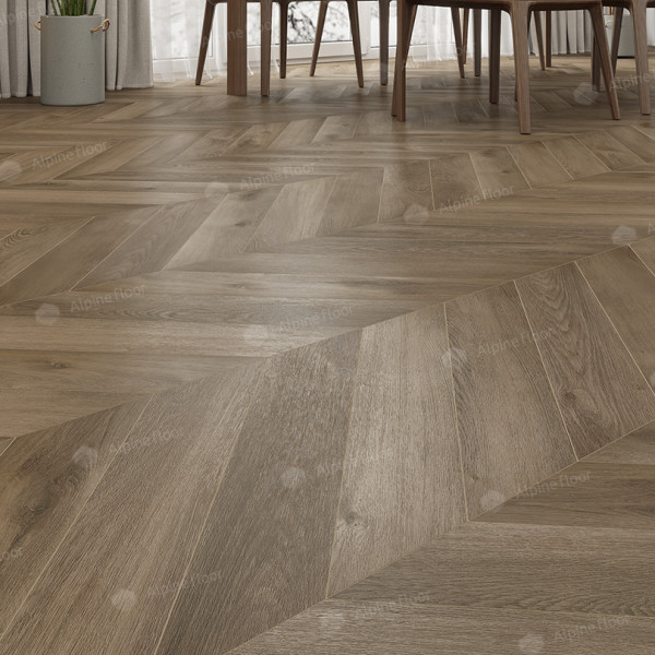 Виниловый пол (LVT) Chevron Alpine LVT ECO 20-4 Дуб Насыщенный Chevron
