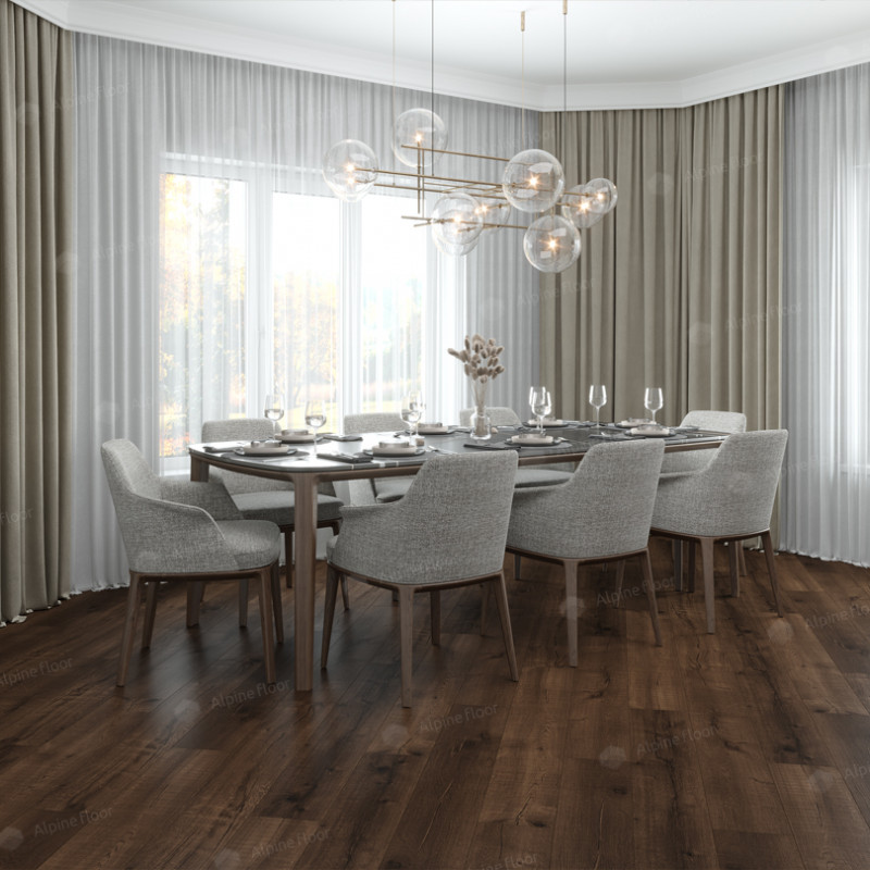 Кварц Винил (SPC) REAL WOOD ЕСО 2-2 Дуб Мокка, 43 класс, 6 мм