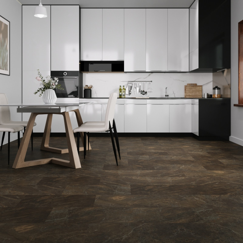Кварц Винил (SPC) Fast Floor STONE, FST-208 Шан , 34 класс, 4 мм, v- микро фаска