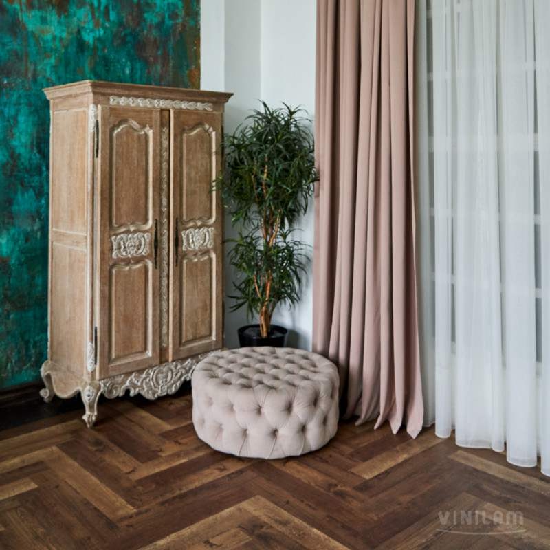 Виниловый пол (LVT) PARQUET HERRINGBONE IS11177 Паркет Версальский